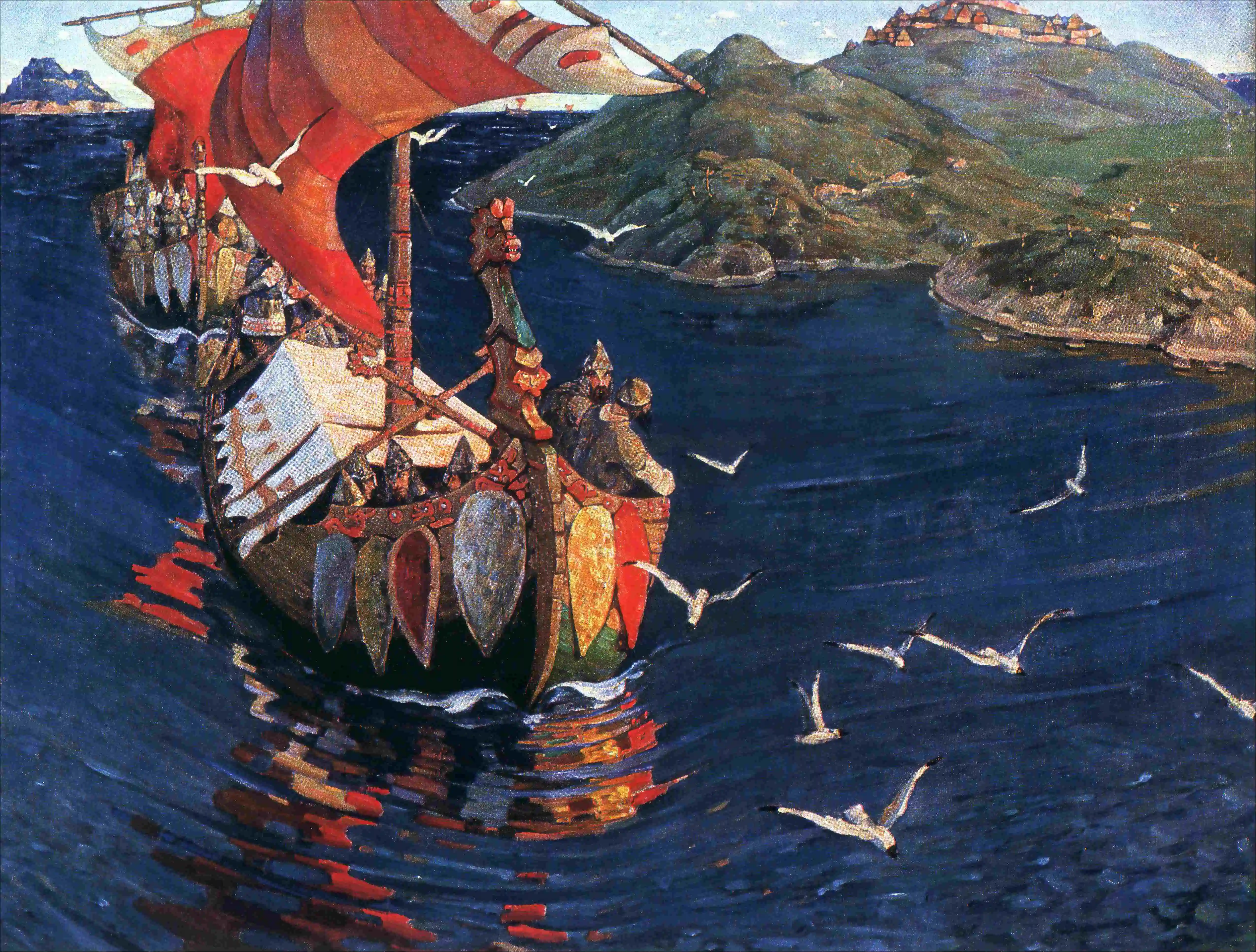 Заморские гости. Николай Рерих, 1901